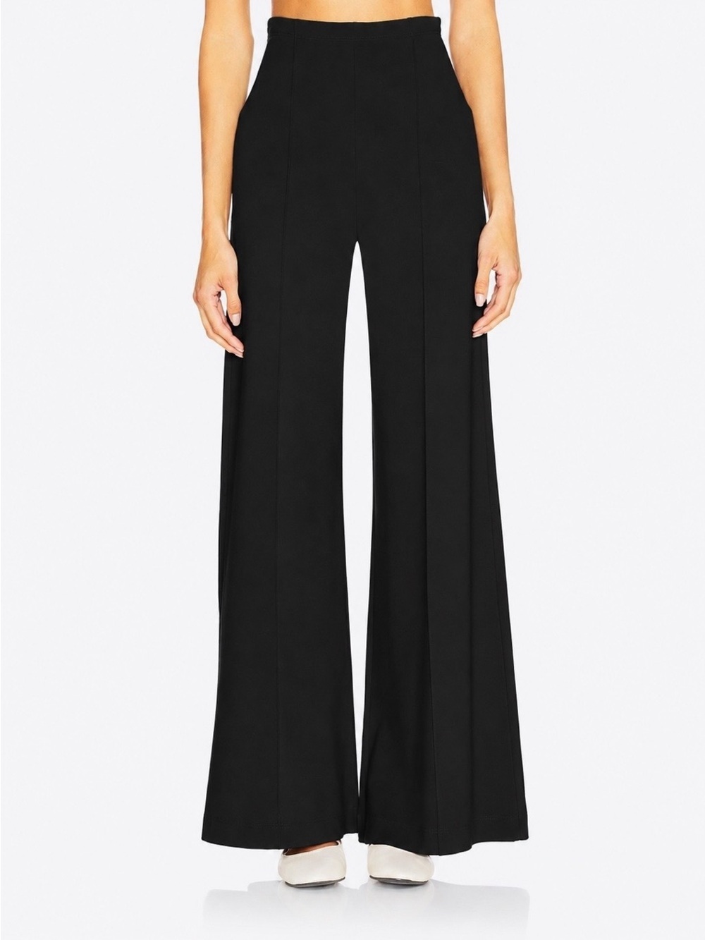 Ripley Rader Ponte Knit Wide Leg Pant in High Rise 4 NWOT small Black